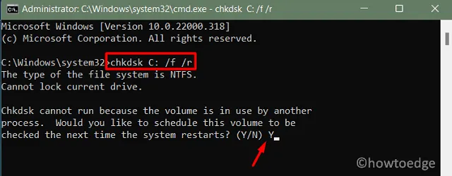 CHKDSK Windows 11 Erreur 8007001F - 0x4000D