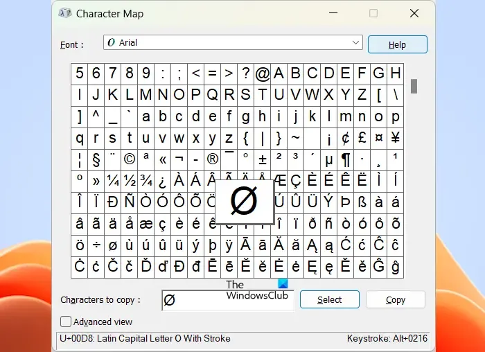 Copia i caratteri speciali utilizzando Mappa caratteri