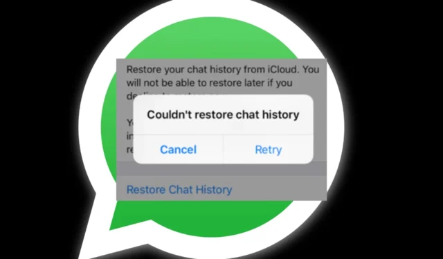 WhatsApp n’a pas pu restaurer l’historique des discussions ? Voici quoi faire