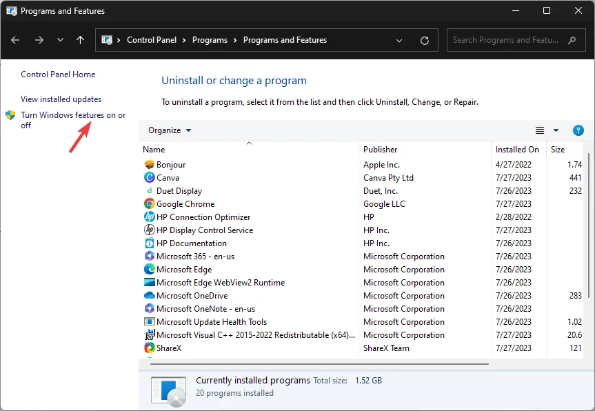 Łącze włączania i wyłączania funkcji systemu Windows Całkowicie odinstaluj program Windows Media Player