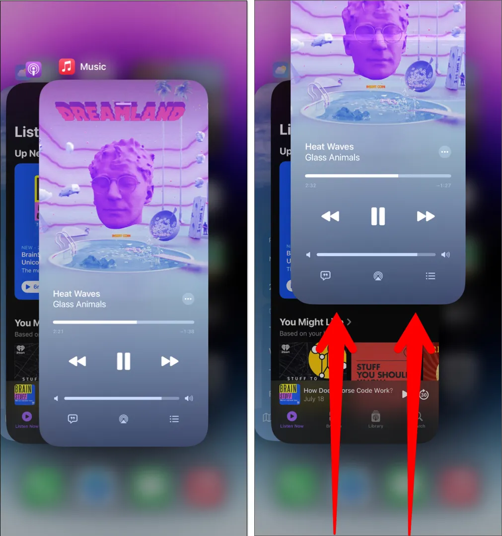 Forza l'uscita dall'app Apple Music