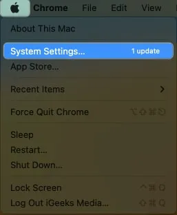 Accede a la configuración del sistema en Mac