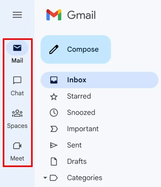 Applications Gmail activées