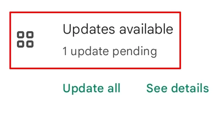 Google Play Store Controleer Update