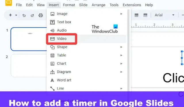 Comment ajouter une minuterie dans la présentation Google Slides