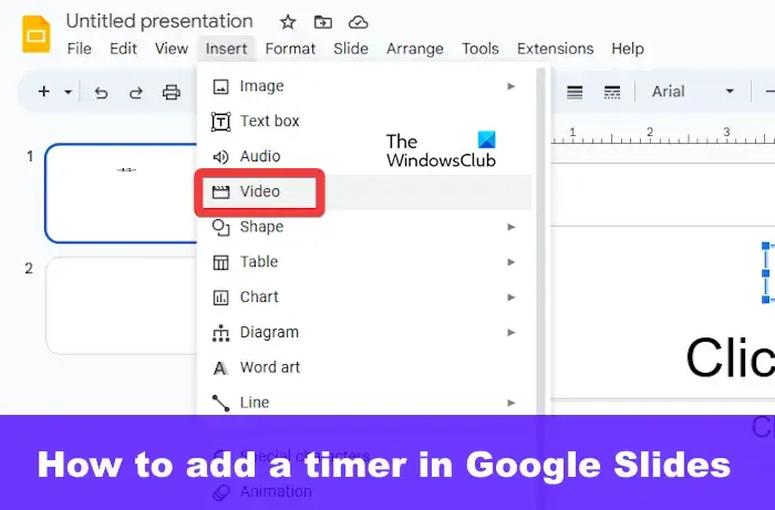 Come aggiungere un timer in Presentazioni Google