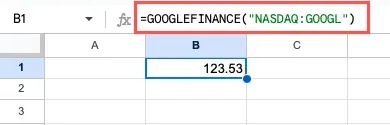 GoogleFINANCE機能