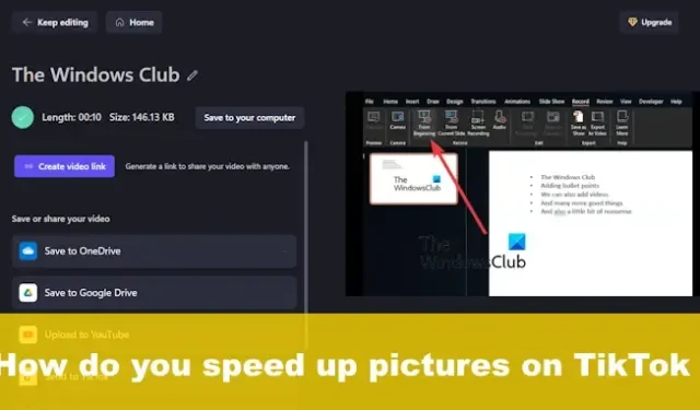 Como você acelera as fotos no TikTok
