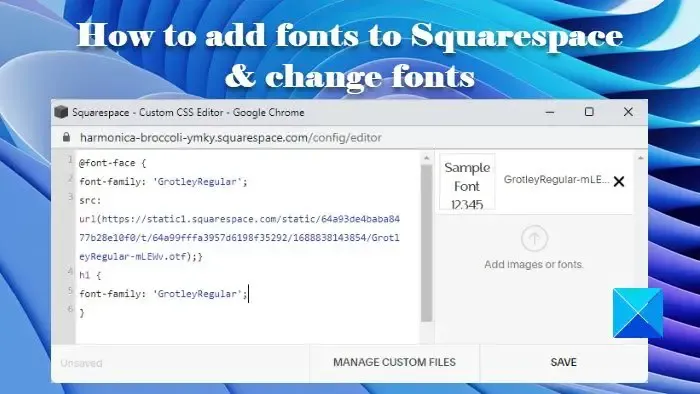 Come aggiungere caratteri a Squarespace e modificare i caratteri