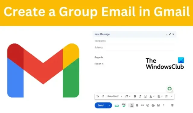 Een groeps-e-mail maken in Gmail