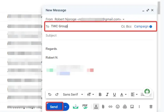 Cómo crear un correo electrónico grupal en Gmail