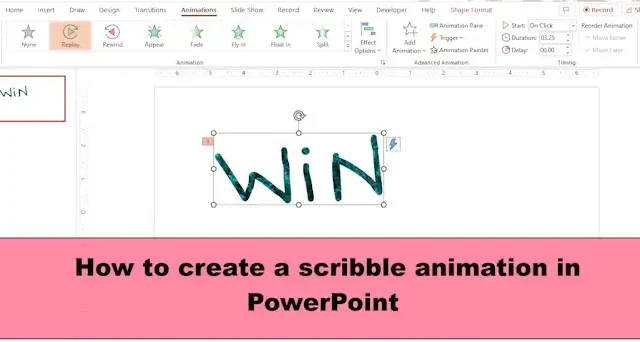Comment créer une animation Scribble dans PowerPoint