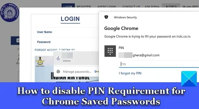 Come disabilitare il requisito del PIN per le password salvate di Chrome