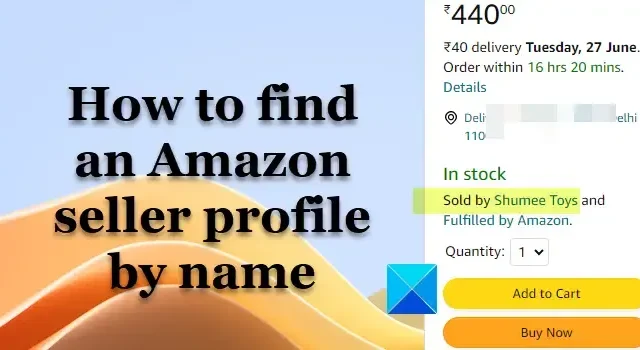 Come trovare un profilo venditore Amazon per nome