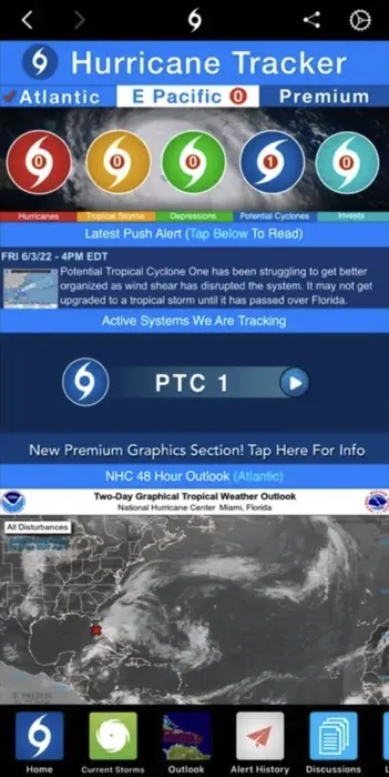 Carte de suivi des ouragans