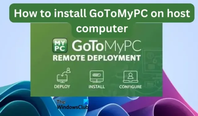 Come installare GoToMyPC sul computer host