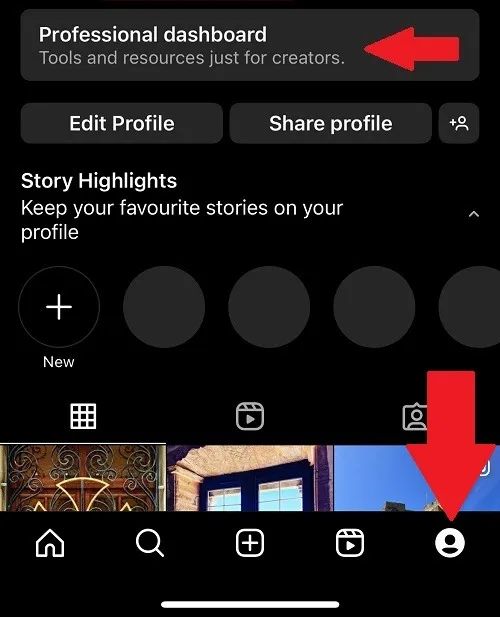 Instagram Professional-dashboard