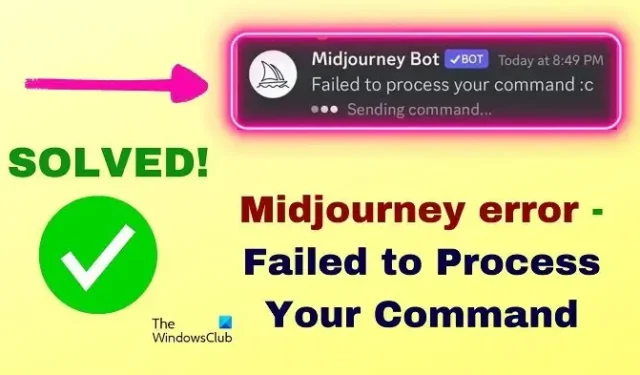 Midjourney Bot falhou ao processar seu comando