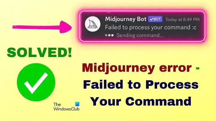 Midjourney Bot konnte Ihren Befehl nicht verarbeiten
