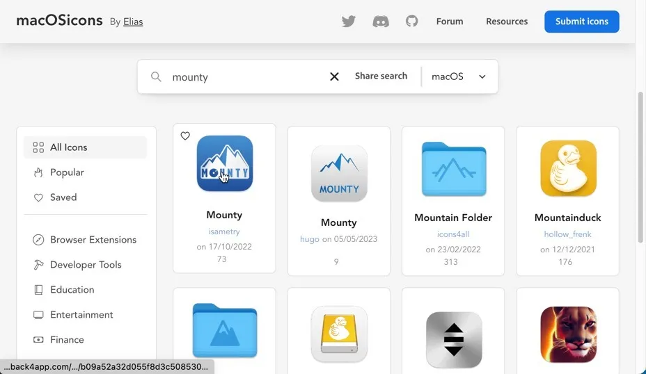Icona app personalizzata Scarica macOSicons