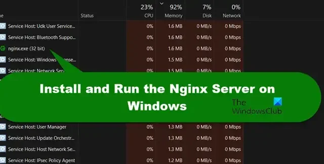 Hoe de Nginx-server op Windows te installeren en uit te voeren