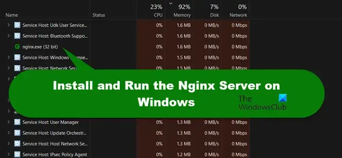 Installa ed esegui il server Nginx su Windows
