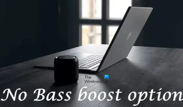 Pas d’option Bass Boost dans Windows 11
