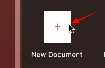 Abrindo um novo documento em um Mac a partir do Pages