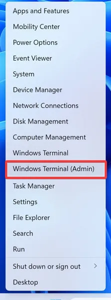 Abrindo o Terminal do Windows