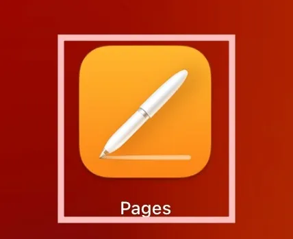 Ícone de páginas em um menu do Mac