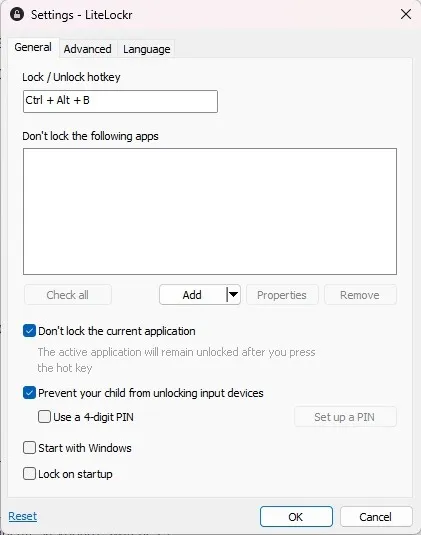 Modi rapidi per disabilitare la tastiera nelle opzioni di Windows Litelockr