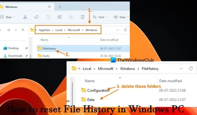Windows 11/10でファイル履歴をリセットする方法