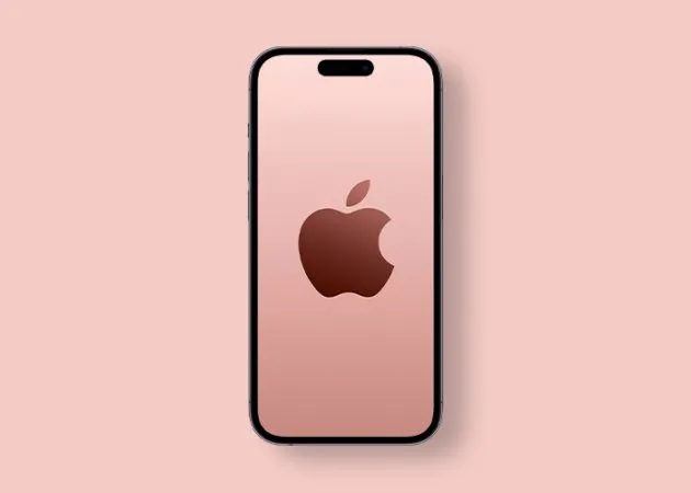Logo Apple in oro rosa per iPhone