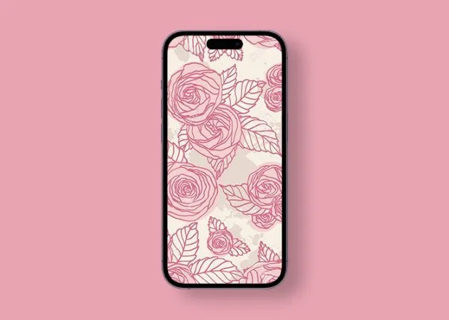 Sfondo di fiori d'oro rosa per iPhone