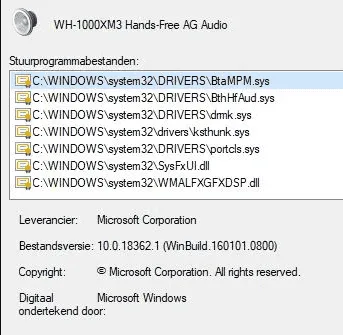 Problema de áudio Sony WH-1000XM3