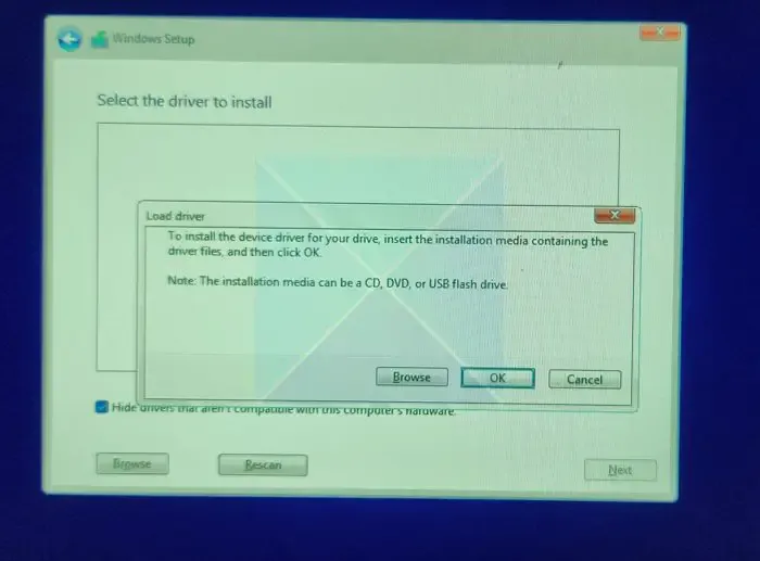 Installation des SSD-HDD-Treibers im Windows-Setup