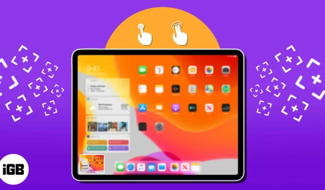 Cómo tomar capturas de pantalla en iPad usando gestos con iPadOS 17 y 16