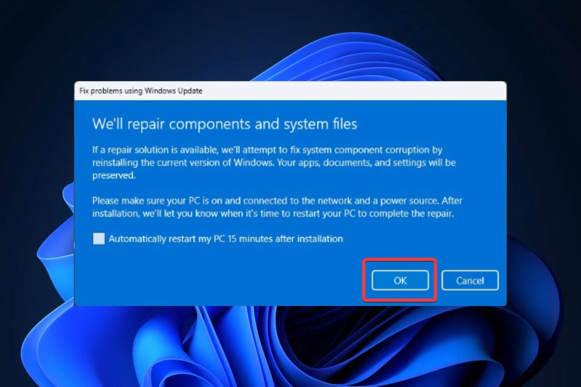 Windows Update経由でWindowsを修復する