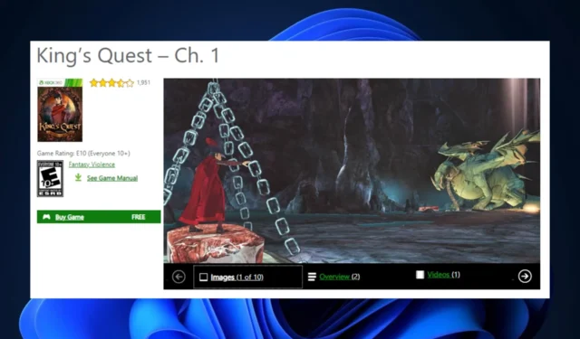 Xbox で King Quest を無料でプレイできるようになりました