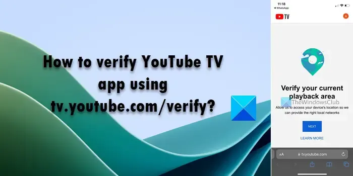 Verificar la aplicación YouTube TV
