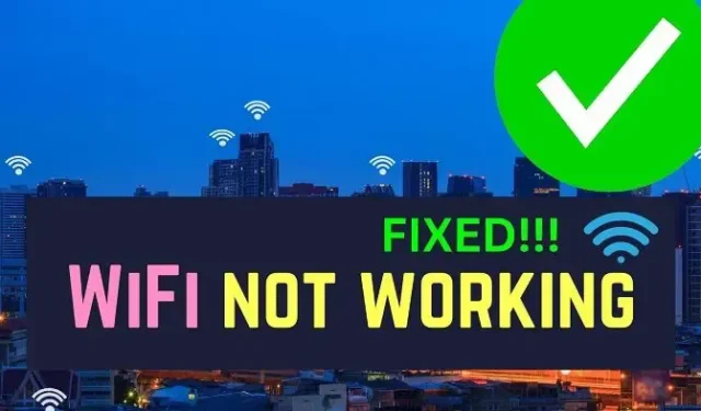Le Wi-Fi ne fonctionne pas sous Windows 11/10