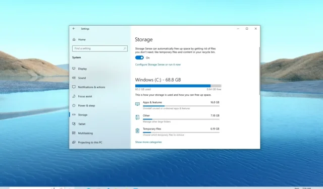 Hoe u kunt zien wat er ruimte inneemt op een harde schijf op Windows 10