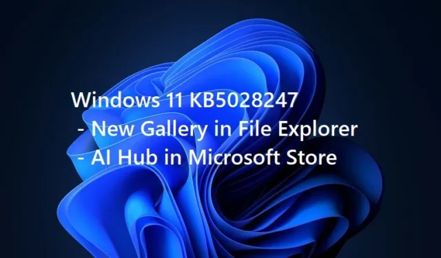 Windows 11 KB5028247 により、ファイル エクスプローラーに新しいギャラリーが追加されました
