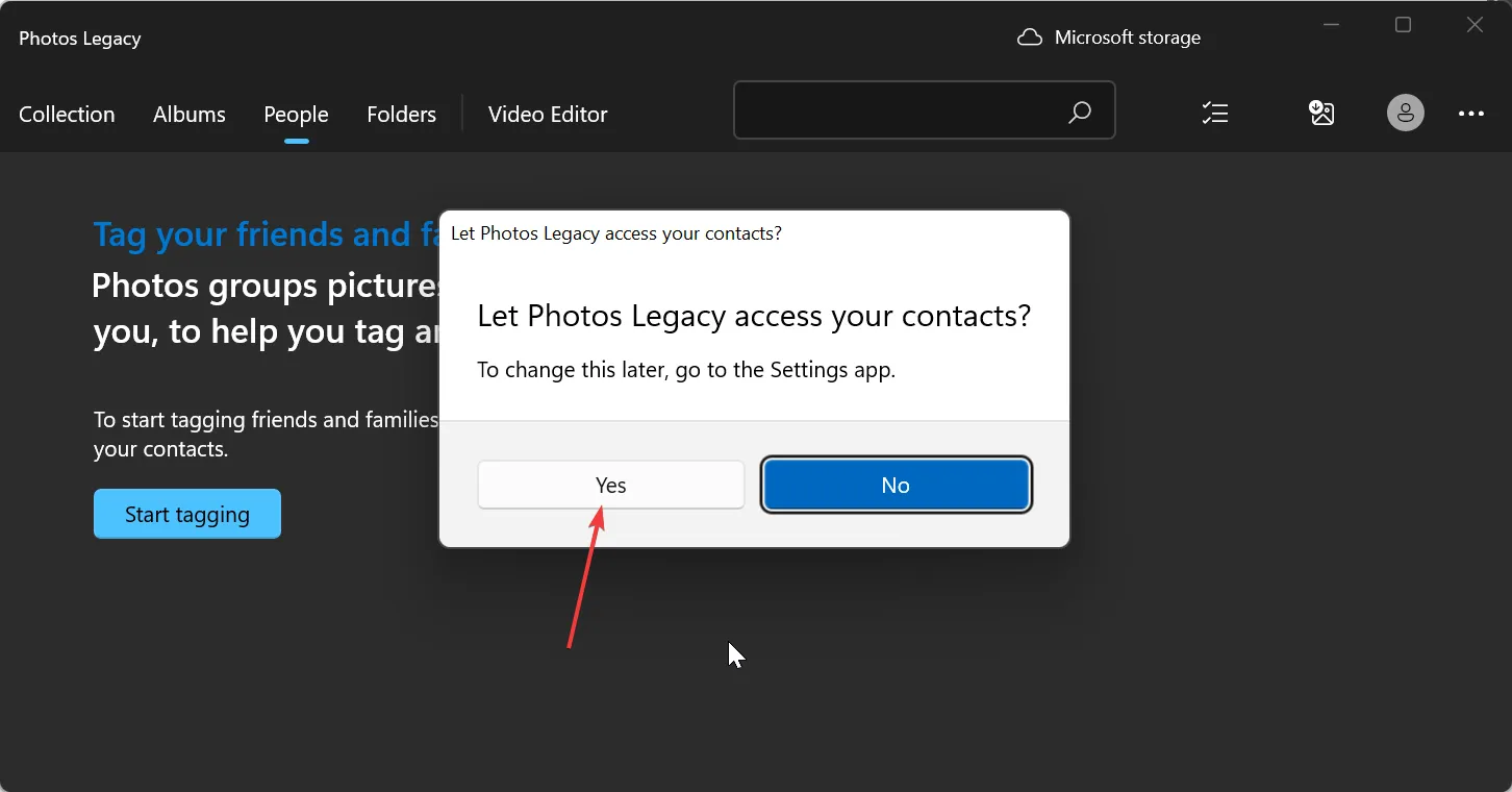 Sí, accede a Windows para ordenar las fotos por rostro.