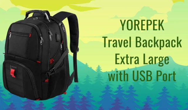 YOREPEK 여행용 백팩, 엑스트라 라지, USB 포트 포함 52% 할인