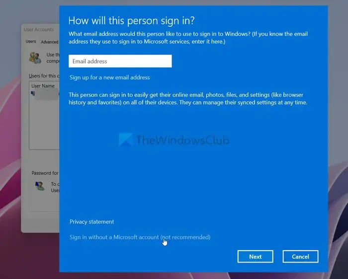 Erro 0x800b0109, não é possível adicionar um usuário no Windows 11/10