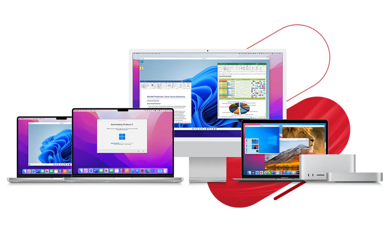 La famille d'appareils Apple Silicon exécutant Windows 11 dans Parallels Desktop 18