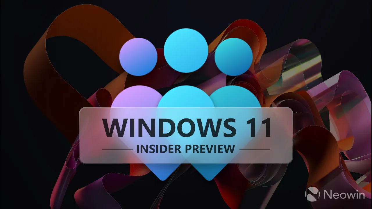 帶有 Windows 11 Insider Preview 的大型 Windows Insider 徽標