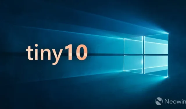 Tiny10 23H2 is uit: een lichtgewicht en modern Windows 10 met meerdere verbeteringen