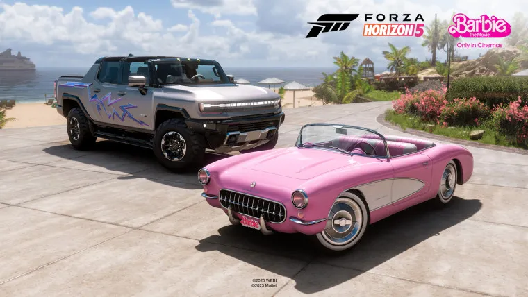 Forza Horizon 5 Barbie-auto's